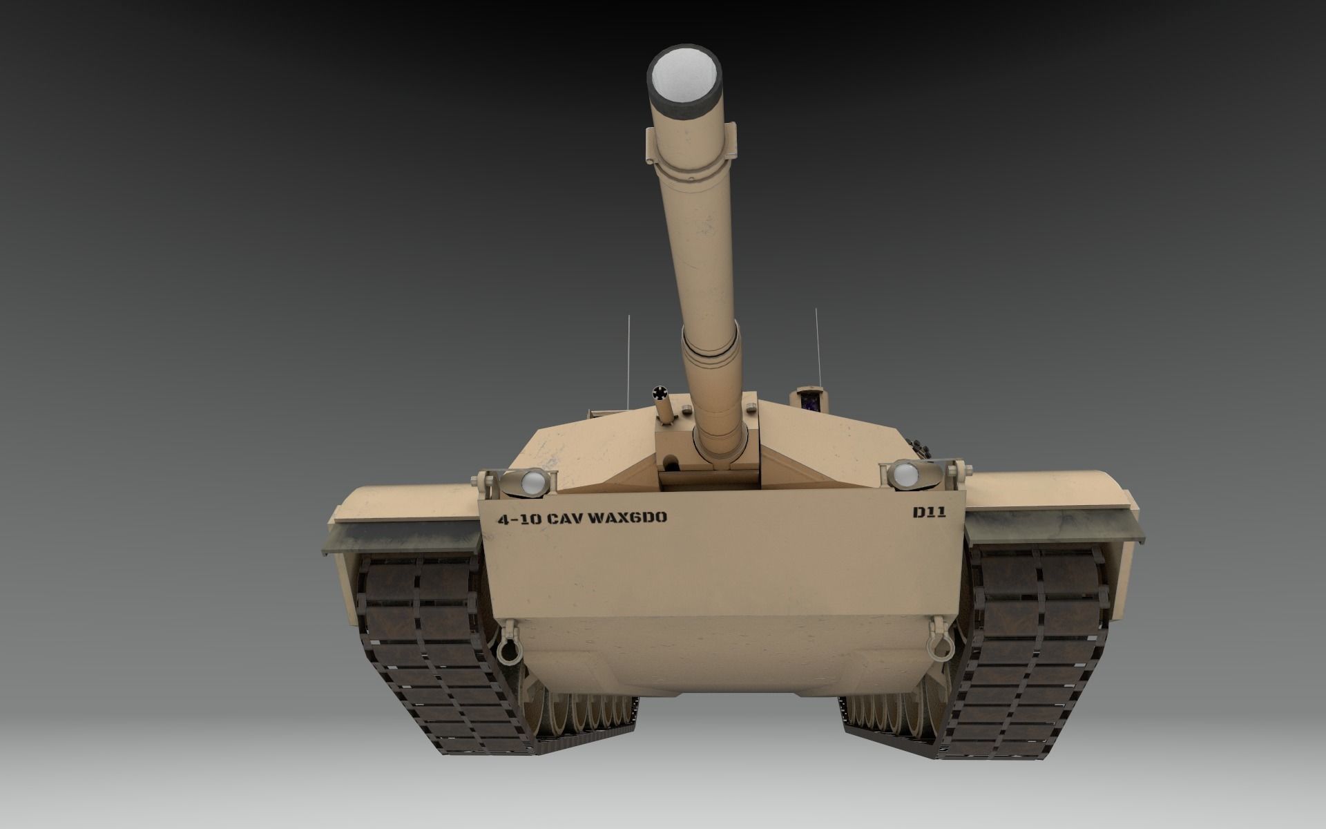 M1A2 Abrams Main Battle Tank Low-poly 3D model_6