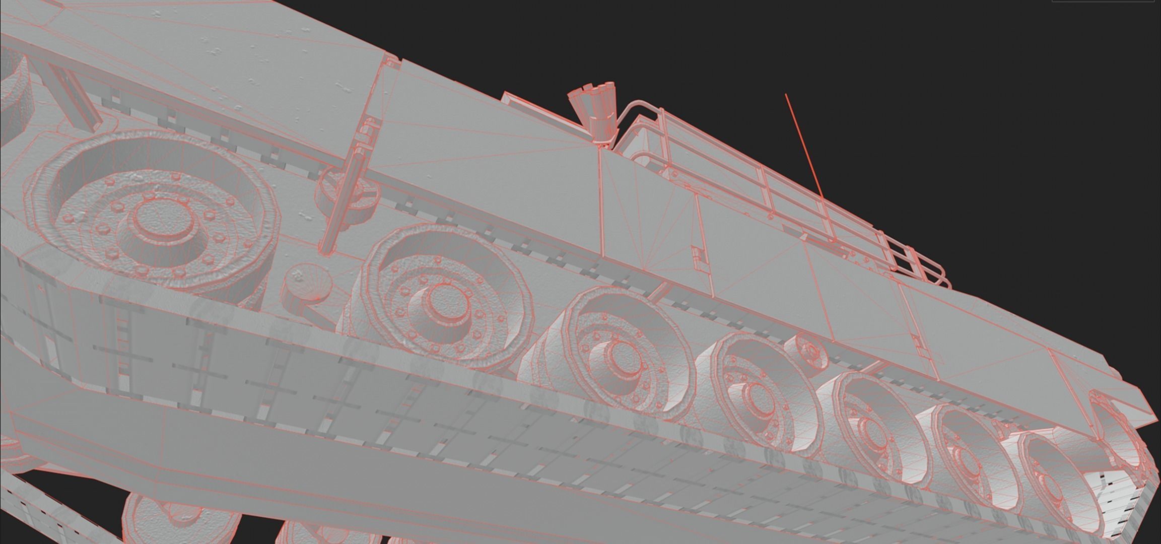 M1A2 Abrams Main Battle Tank Low-poly 3D model_17