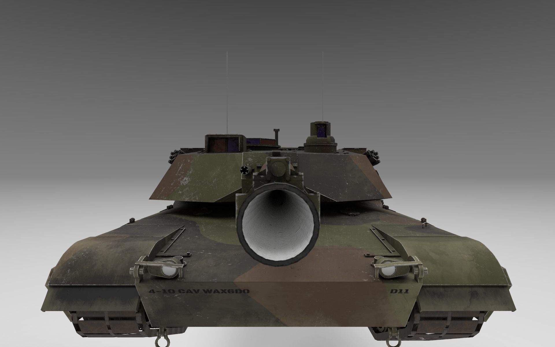M1A2 Abrams Main Battle Tank Low-poly 3D model_5