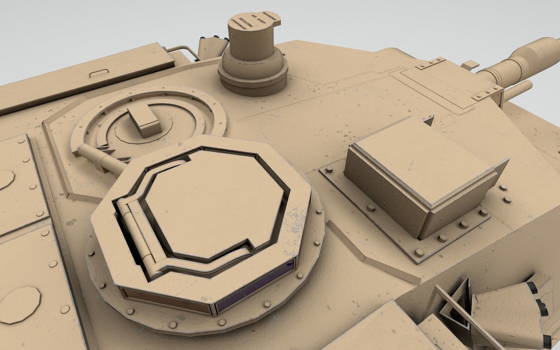 M1A2 Abrams Main Battle Tank Low-poly 3D model_14