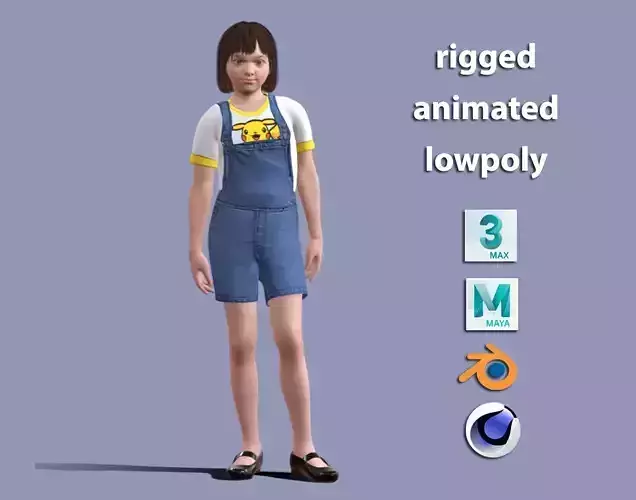 Rigged little girl 