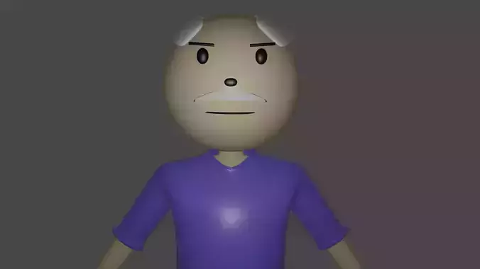 Low Poly Make Joke of Teacher Character