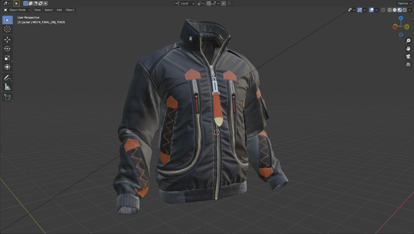 The Jacket 05 - 74 Marvelous Designer and Clo3D 3D model_8