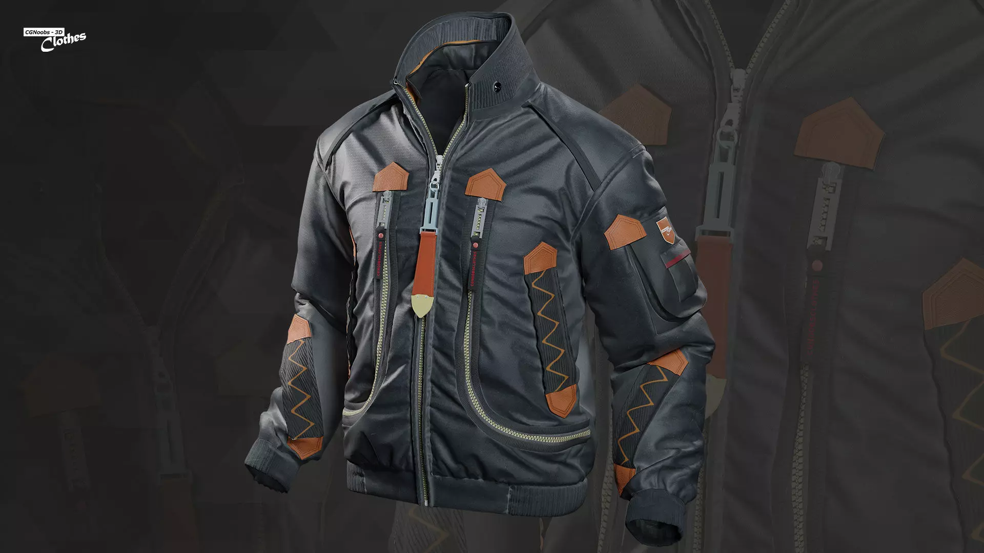 The Jacket 05 - 74 Marvelous Designer and Clo3D 3D model_0