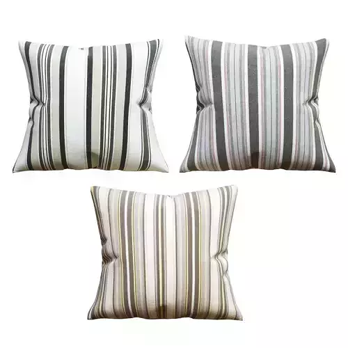 Pilows Pampelonne - Charcoal fabric  3D model