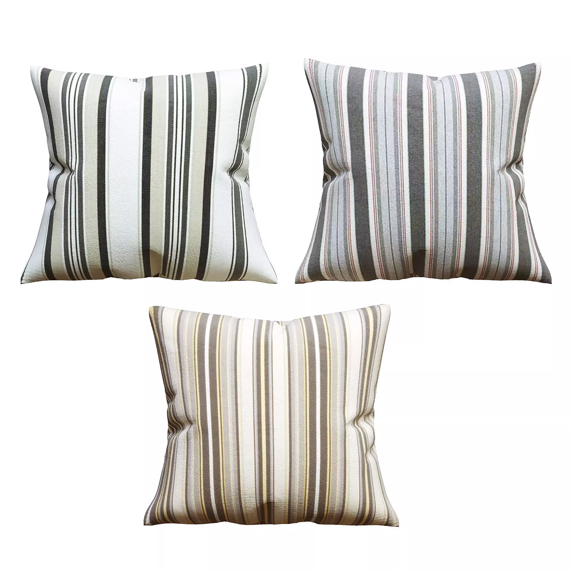 Pilows Pampelonne - Charcoal fabric  3D model_0