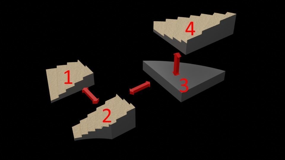 Jabbas Throne Room - Set 6 - Main Entrance 1-6 scale Hottoys 3D print model_24