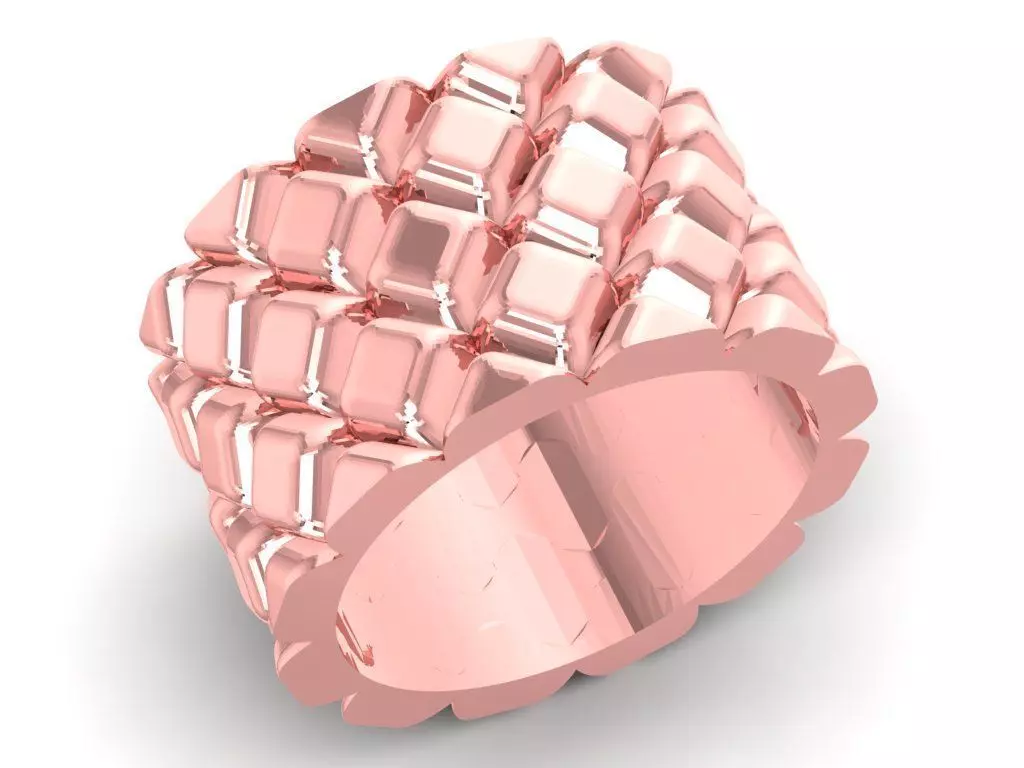 Luxury Woven Pattern Ring 3D Model 905 3D print model
