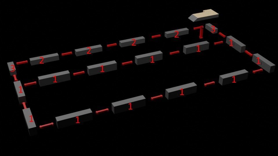 Jabbas Throne Room -Set 6- Main Entrance 1-12 scale Blackseries 3D print model_31