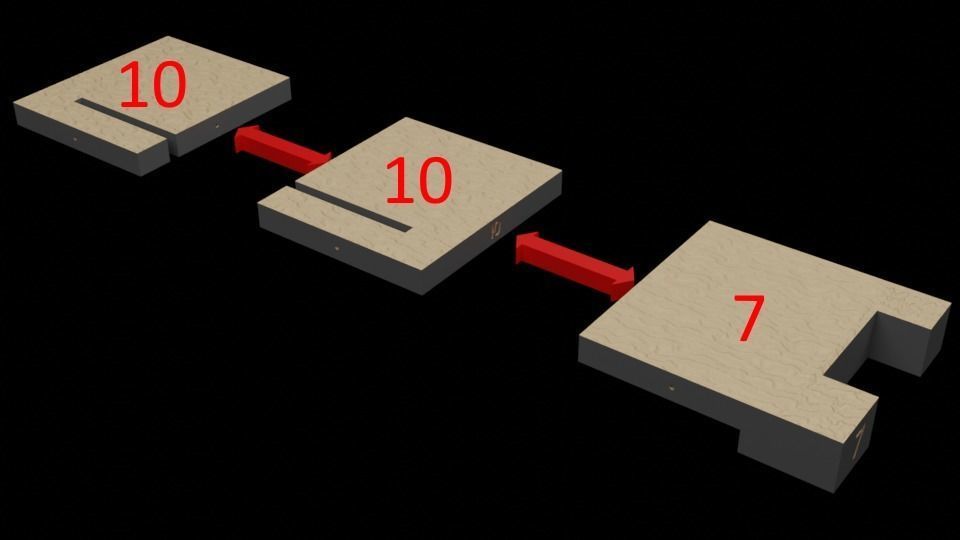 Jabbas Throne Room -Set 6- Main Entrance 1-12 scale Blackseries 3D print model_27