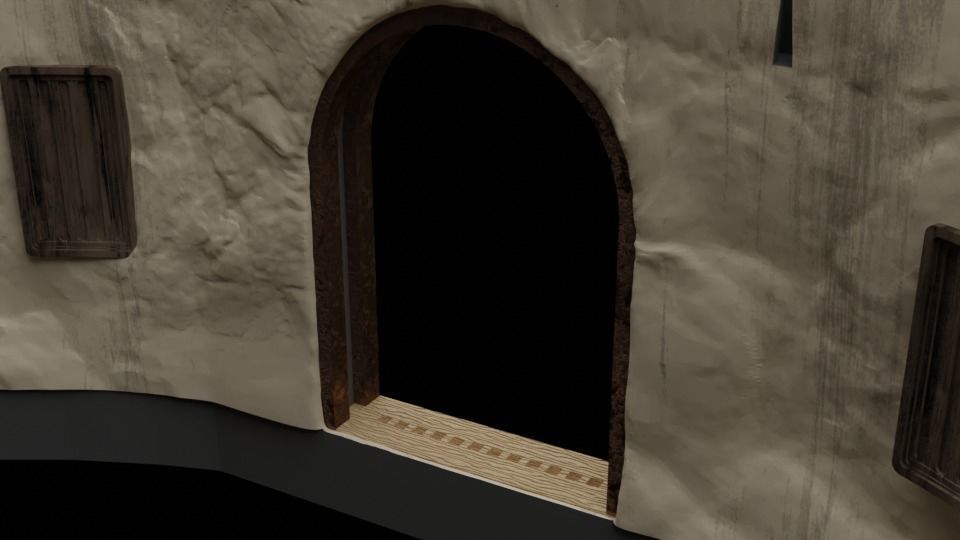 Jabbas Throne Room -Set 6- Main Entrance 1-12 scale Blackseries 3D print model_18