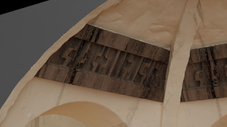 Jabbas Throne Room - Set 6 - Main Entrance 1-18 scale Kenner 3D print model_35