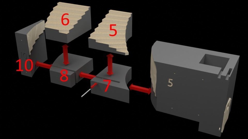 Jabbas Throne Room - Set 6 - Main Entrance 1-18 scale Kenner 3D print model_29