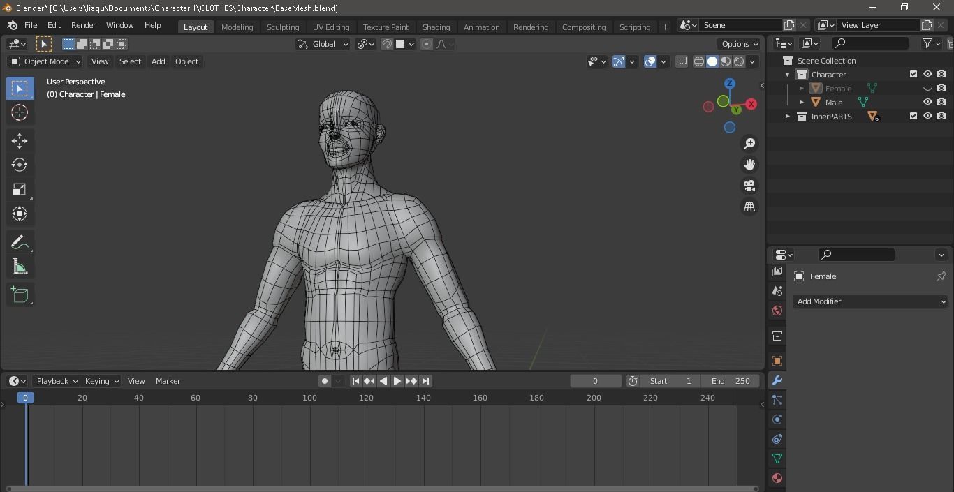 BaseMesh Free 3D model_7