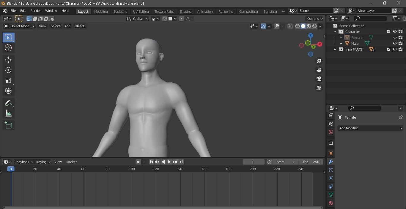 BaseMesh Free 3D model_6