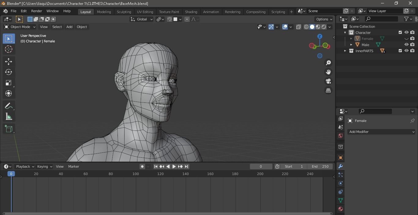 BaseMesh Free 3D model_3