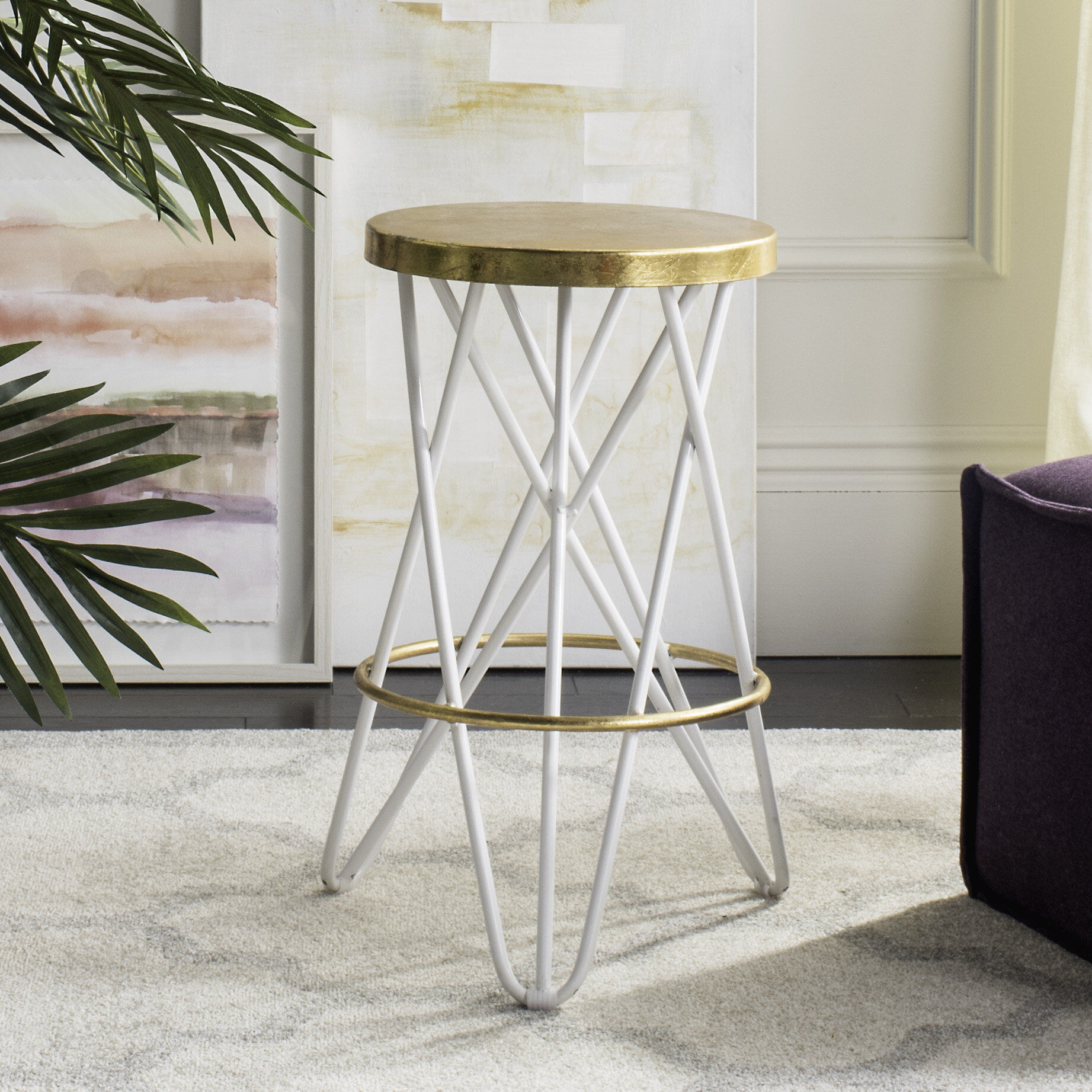 Counter Bar Stool Tall High Chair- 4 colour 3D model_38