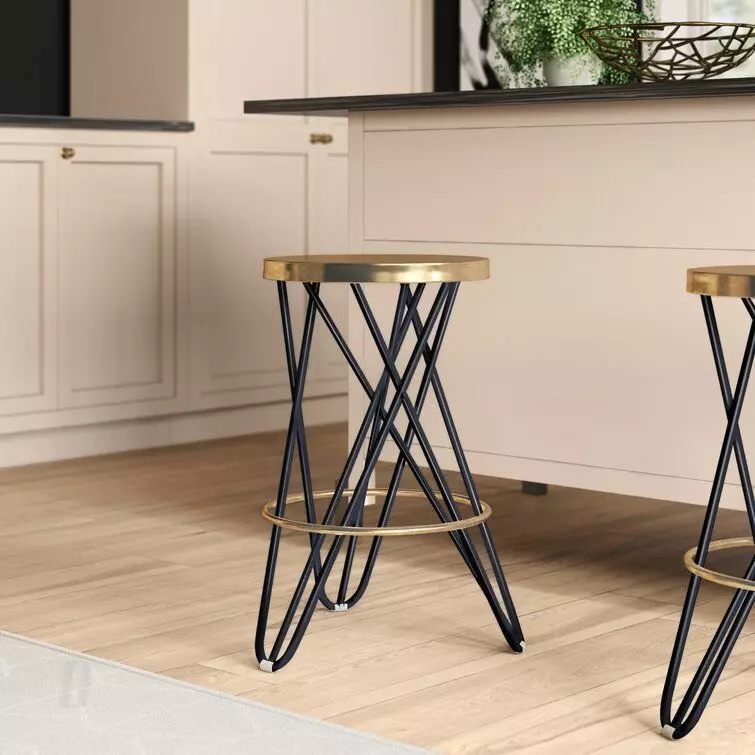Counter Bar Stool Tall High Chair- 4 colour 3D model_0