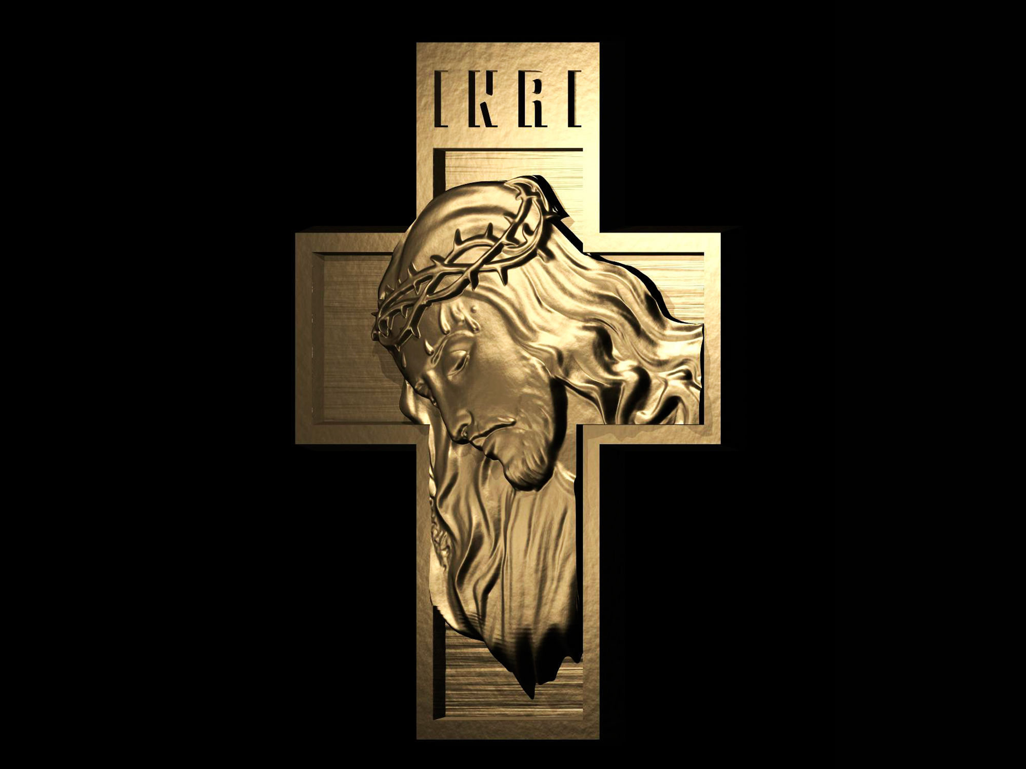 Jesus on the Cross 3d model for CNC machines and 3d printers 3D print model_1