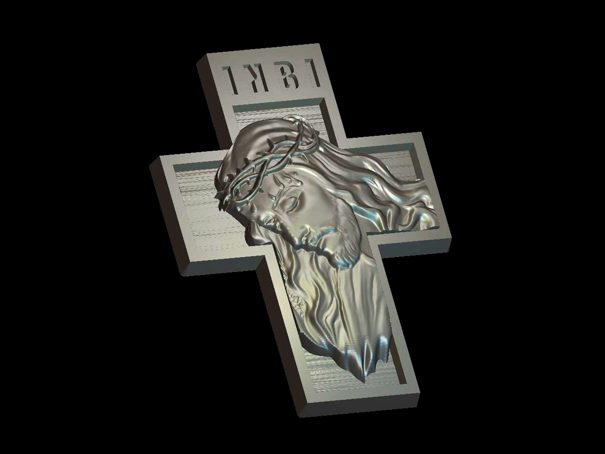 Jesus on the Cross 3d model for CNC machines and 3d printers 3D print model_8
