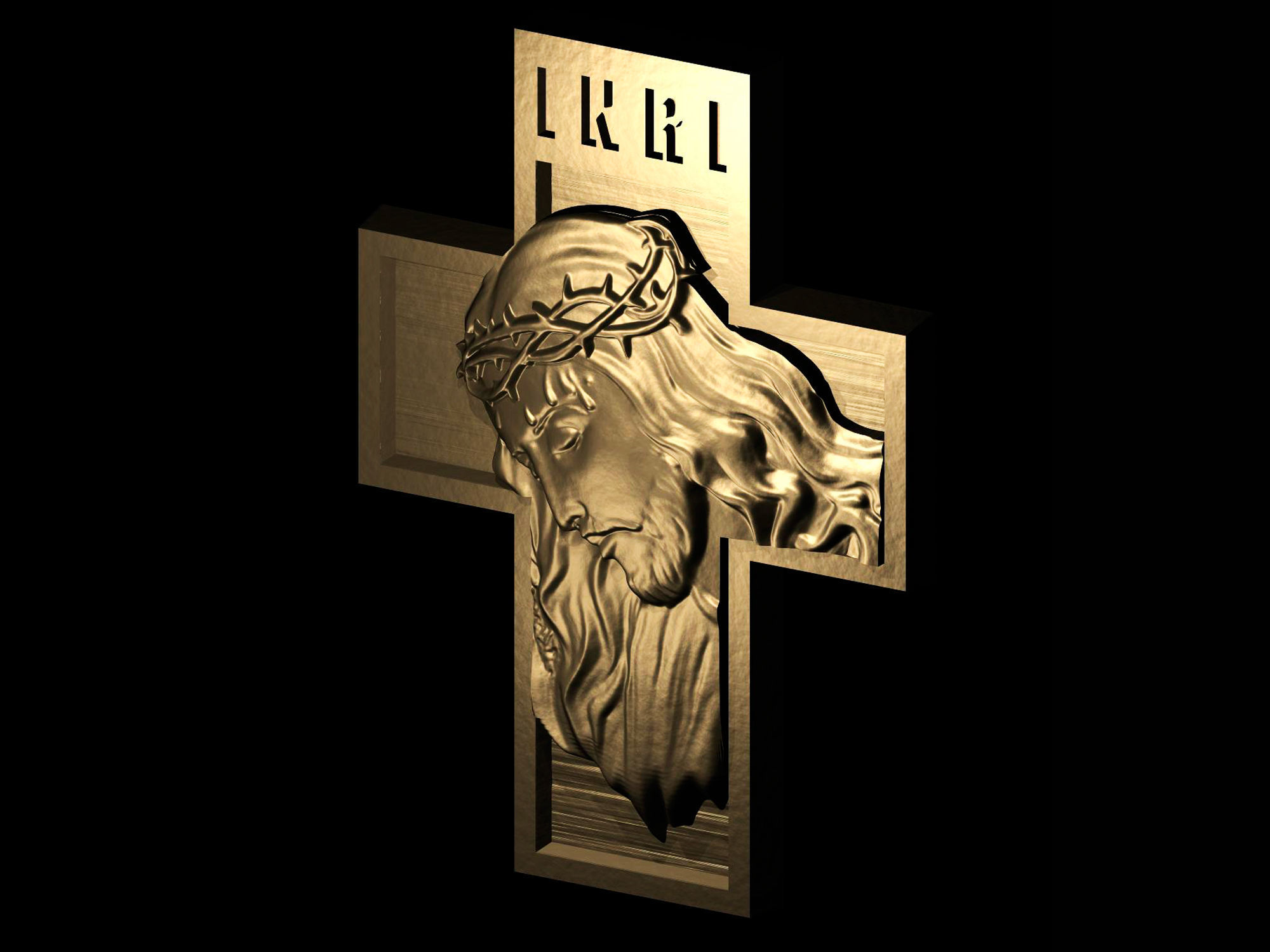 Jesus on the Cross 3d model for CNC machines and 3d printers 3D print model_2