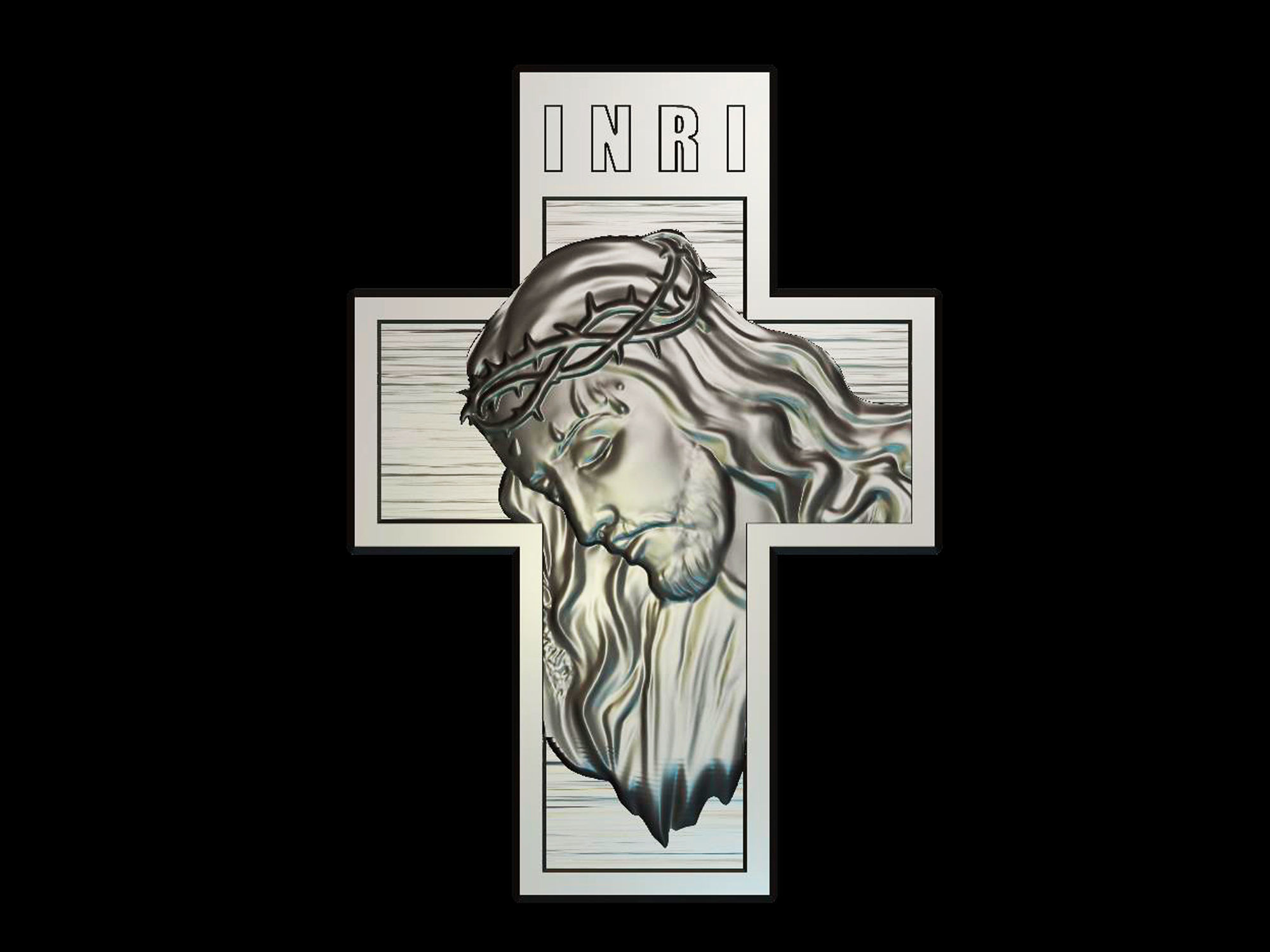 Jesus on the Cross 3d model for CNC machines and 3d printers 3D print model_5