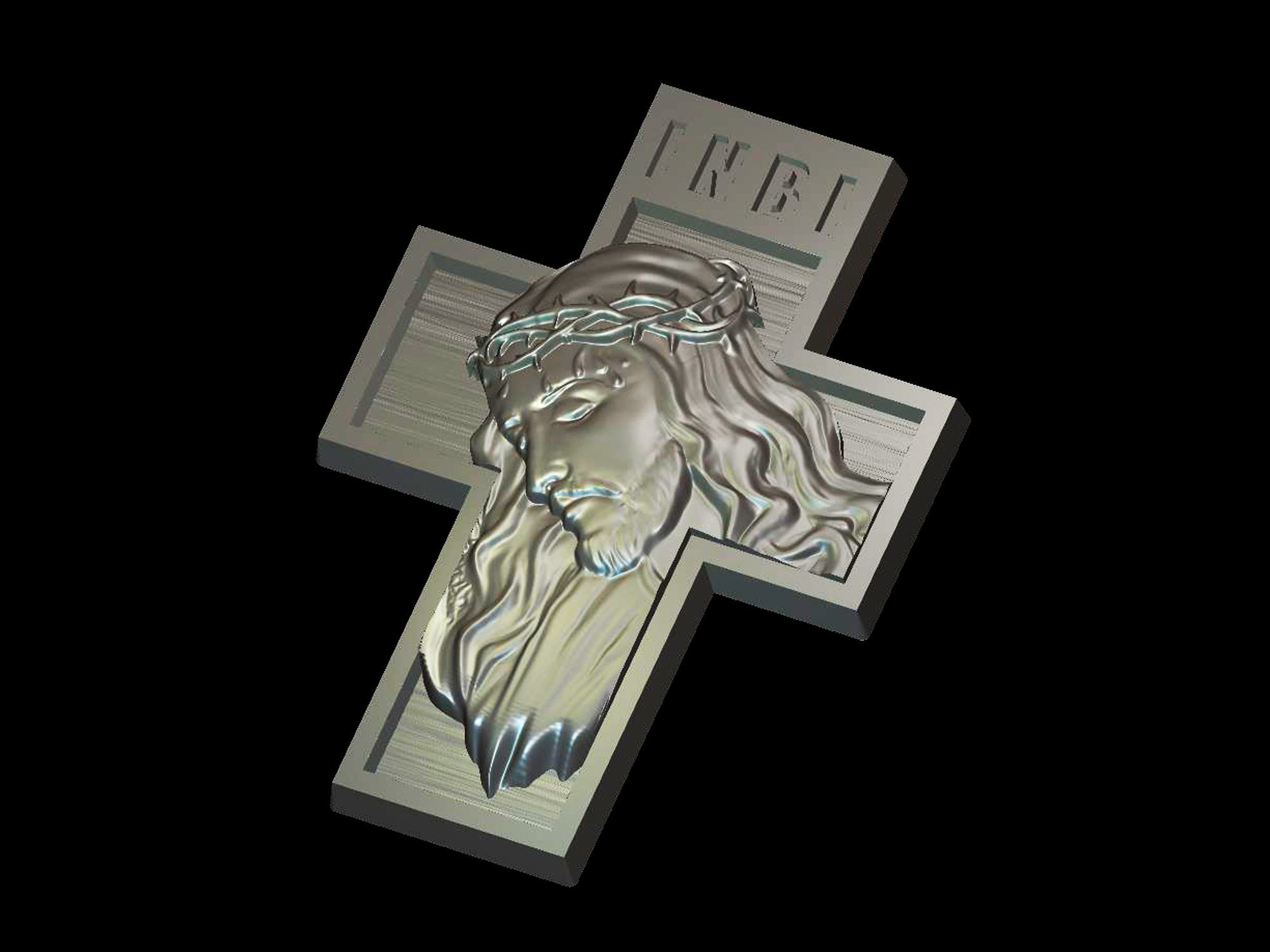 Jesus on the Cross 3d model for CNC machines and 3d printers 3D print model_9