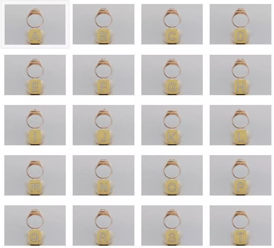 Letter Rings 3D Model Collection_0