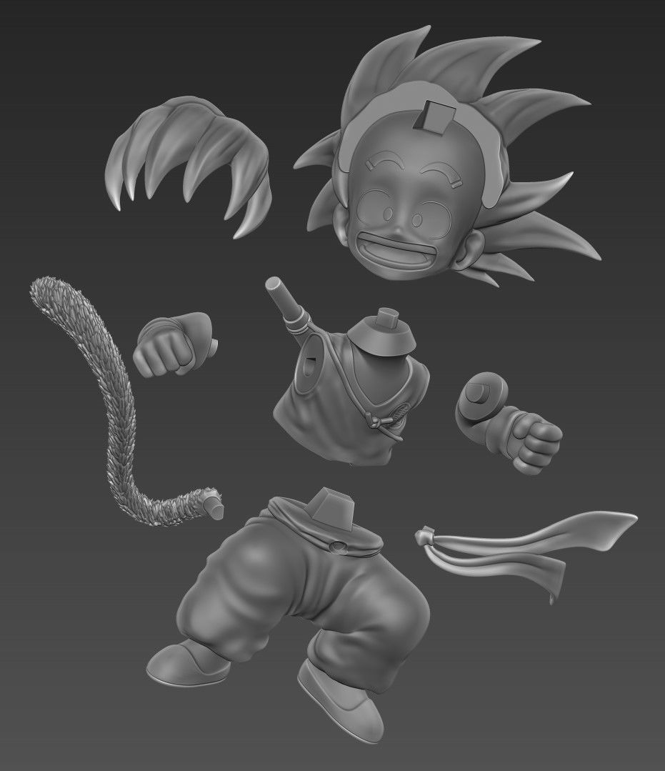 Kid Goku STL 3D print model_4