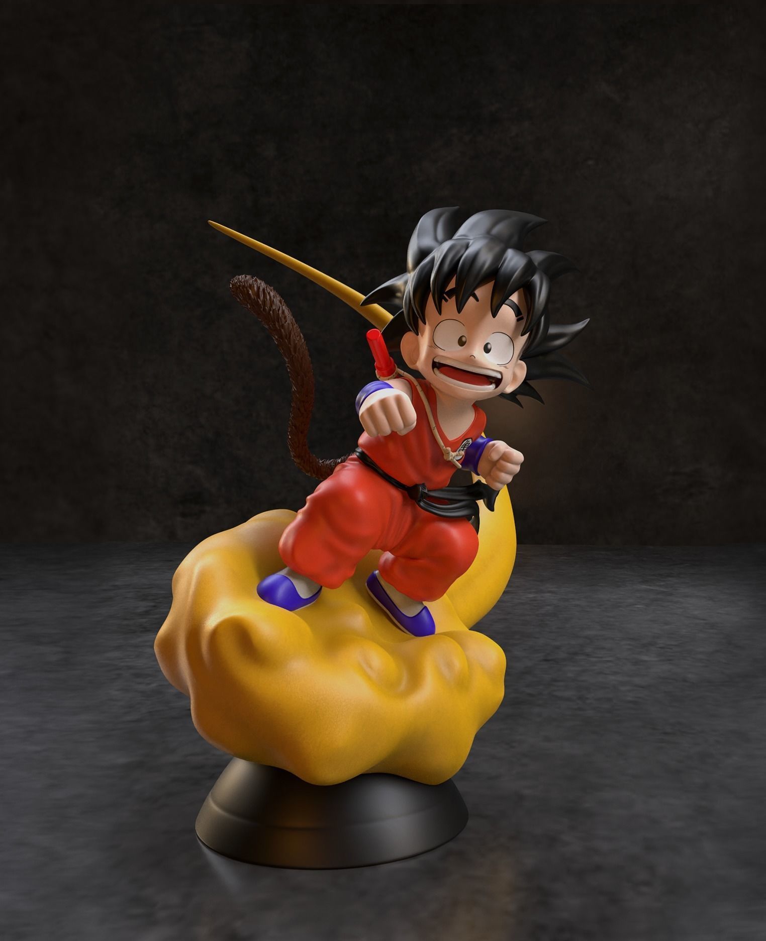 Kid Goku STL 3D print model_1