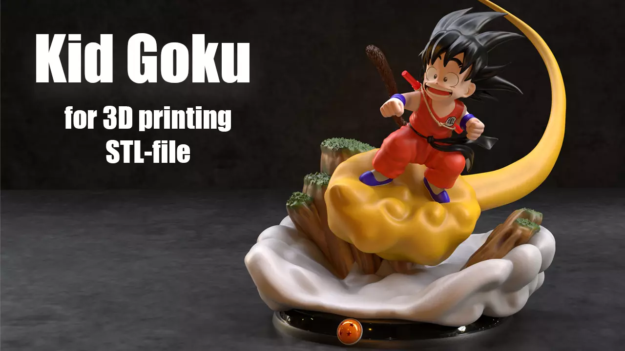 Kid Goku STL 3D print model_0
