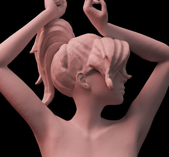 Overwatch Mercy Statue Nude Sculpt  3D print model