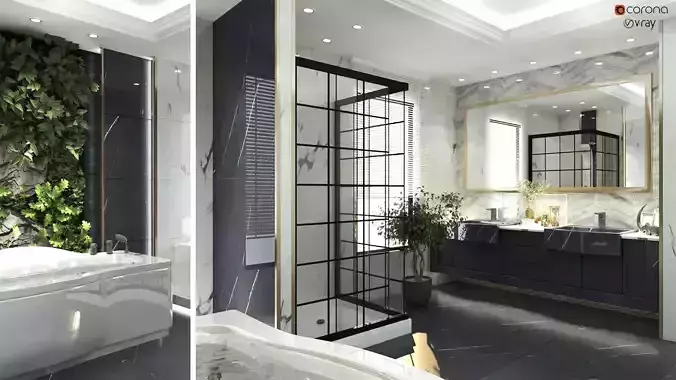 bathroom interior scene 011