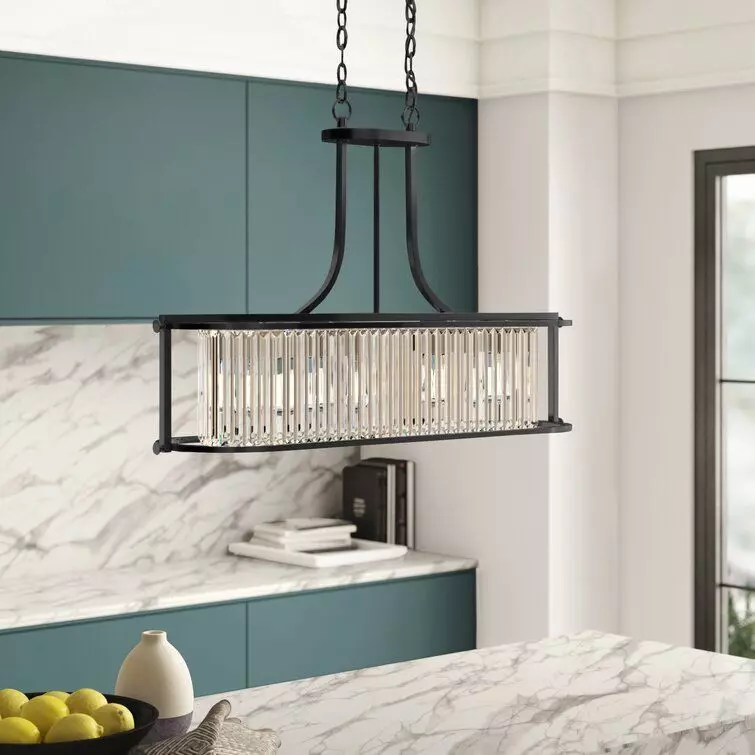 Bunton 4 - Light Kitchen Island Geometric Pendant 3D model_0
