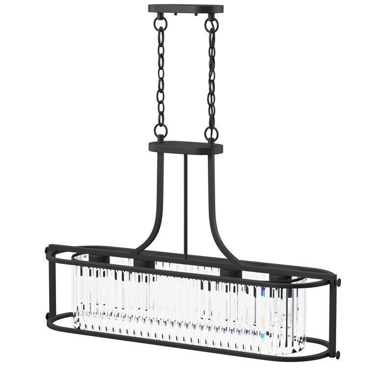 Bunton 4 - Light Kitchen Island Geometric Pendant 3D model_1