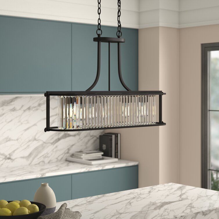 Bunton 4 - Light Kitchen Island Geometric Pendant 3D model_3