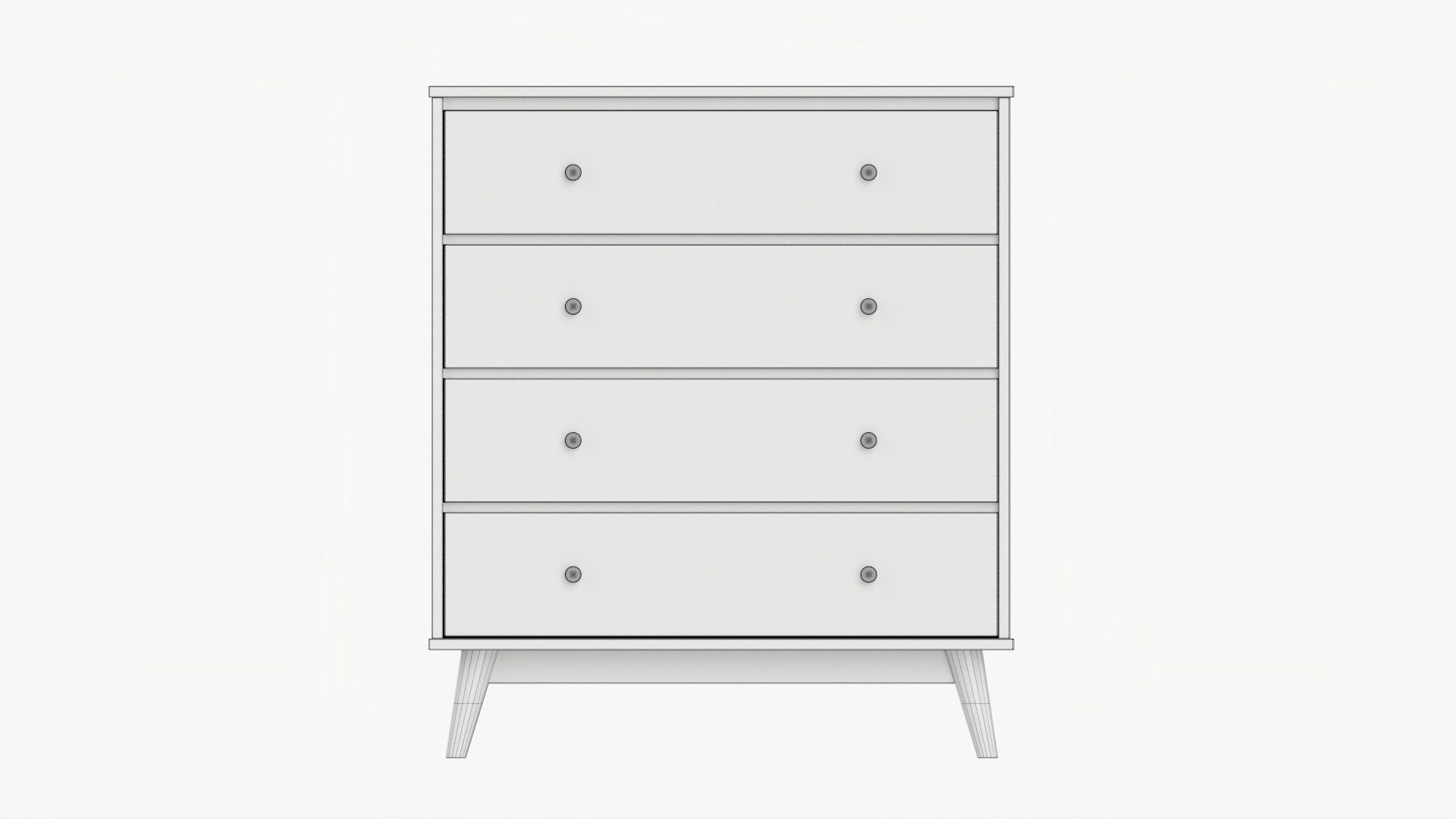 Drawer chest mid-century modern  3D model_9