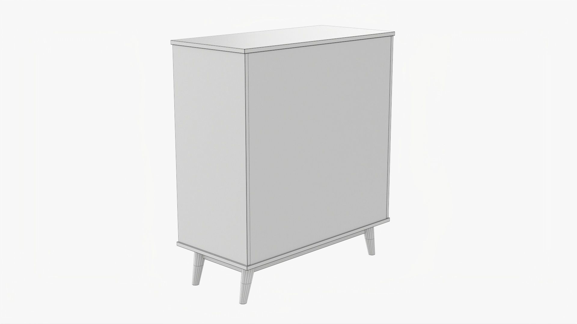 Drawer chest mid-century modern  3D model_7