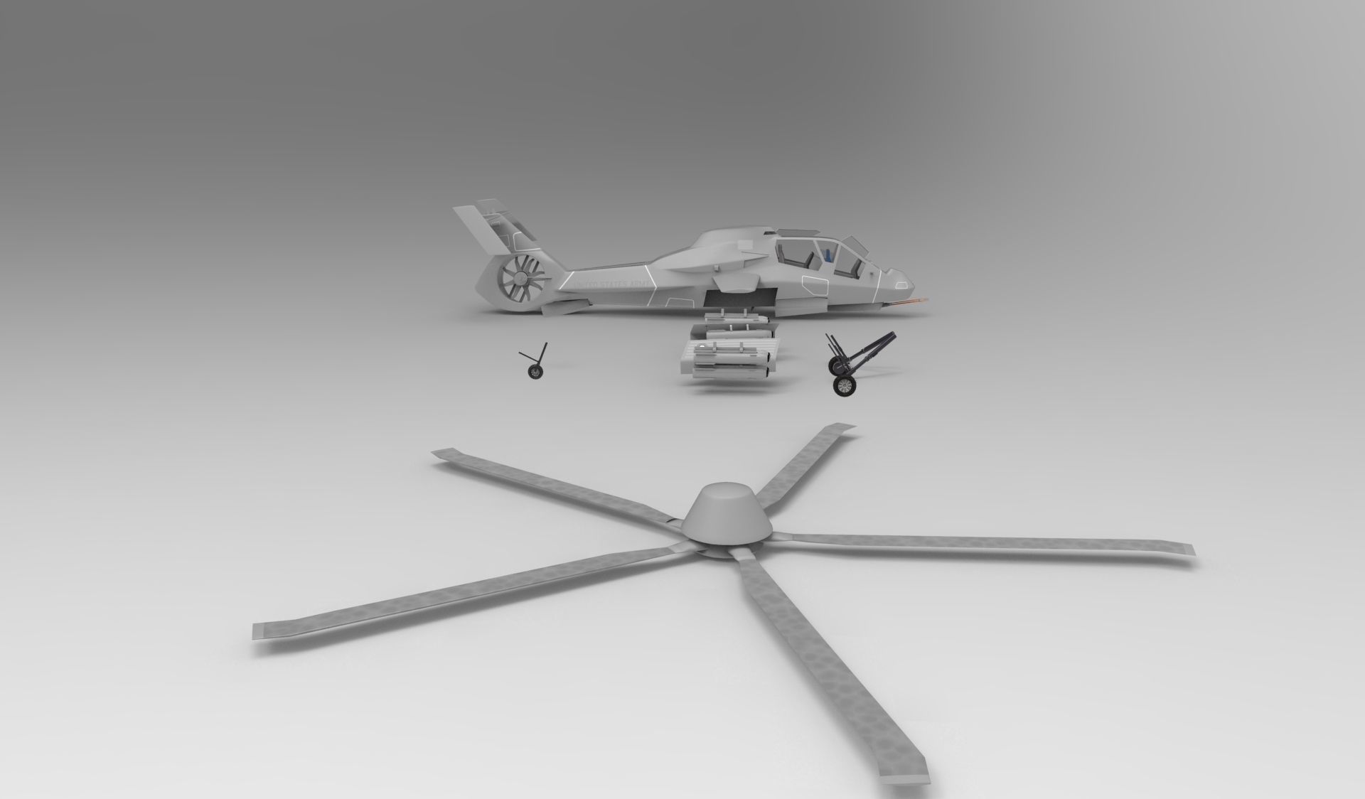 RAH 66 grey 3D Printed 3D print model_3