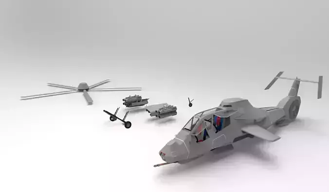 RAH 66 grey 3D Printed 3D print model