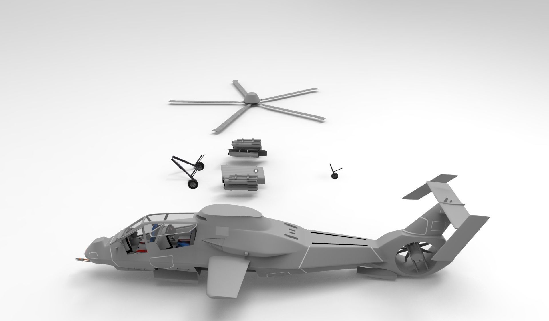 RAH 66 grey 3D Printed 3D print model_4