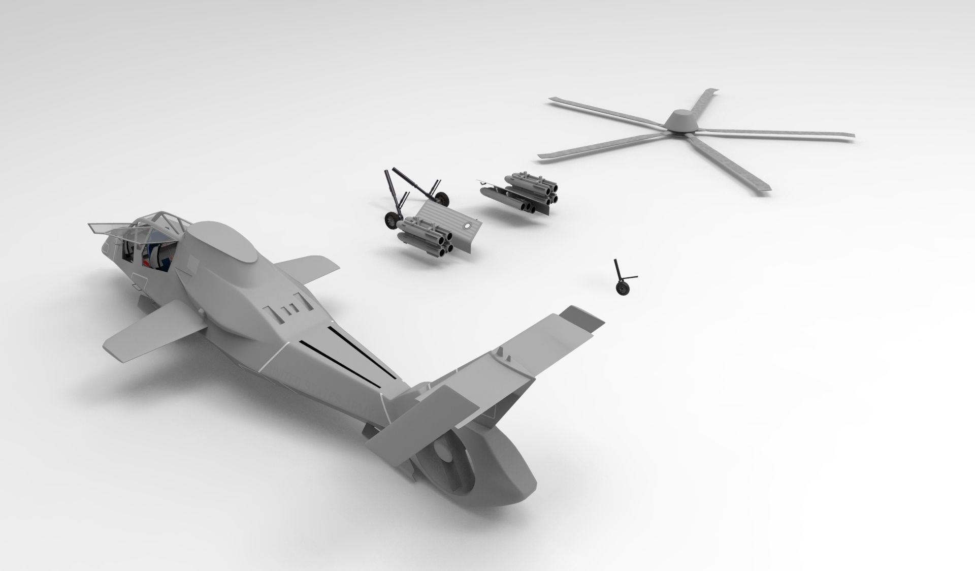 RAH 66 grey 3D Printed 3D print model_8