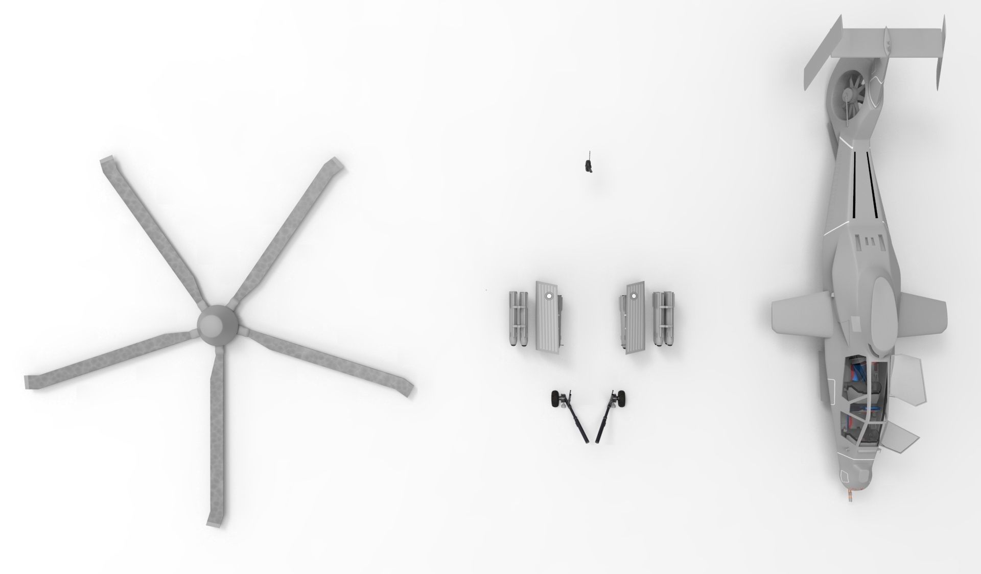 RAH 66 grey 3D Printed 3D print model_5