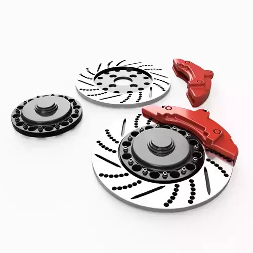 Resin 3d printable scale car model brake discs 3D print model