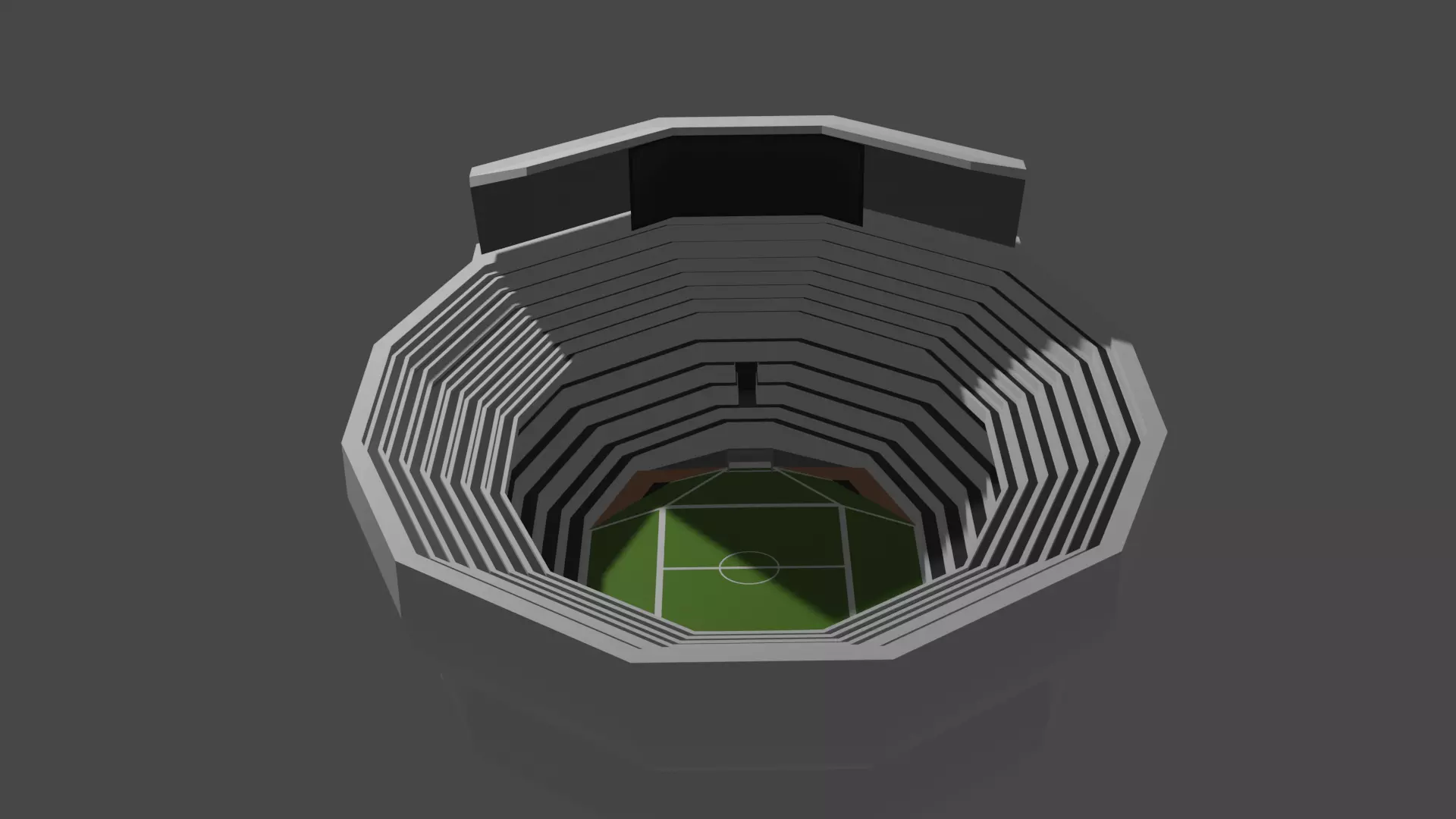 Football Arena Low Poly Low-poly 3D model_0