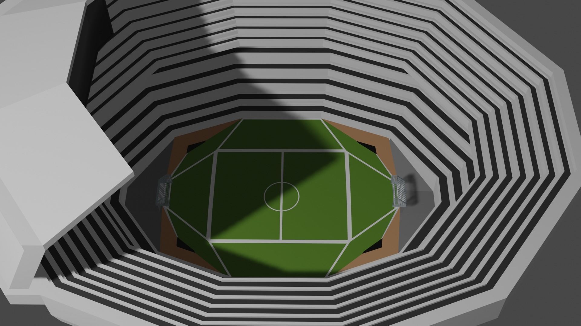 Football Arena Low Poly Low-poly 3D model_1