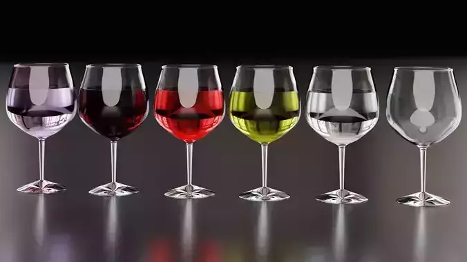 Wine glass 3 3D model