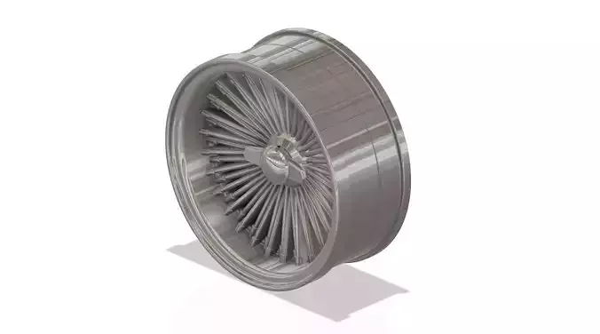 Resin 3d printable Dayton wire wheels for scale car models 3D print model