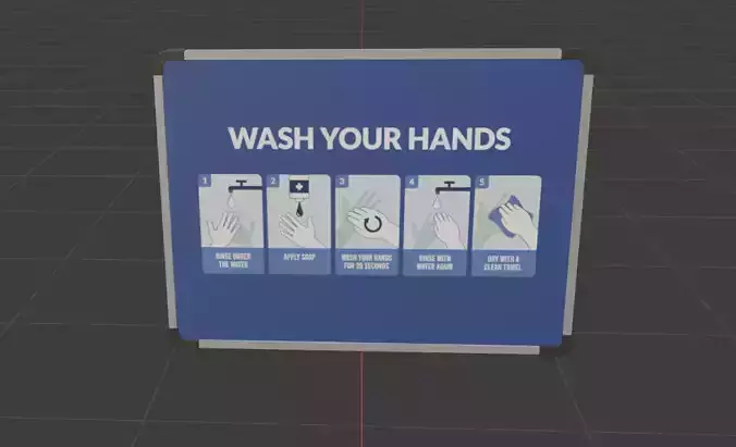 Board - Wash Hand Free low-poly 3D model