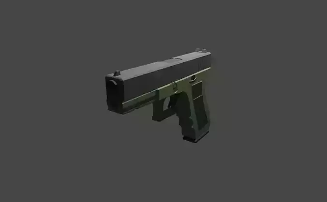 Glock 17 3D Model Low Poly